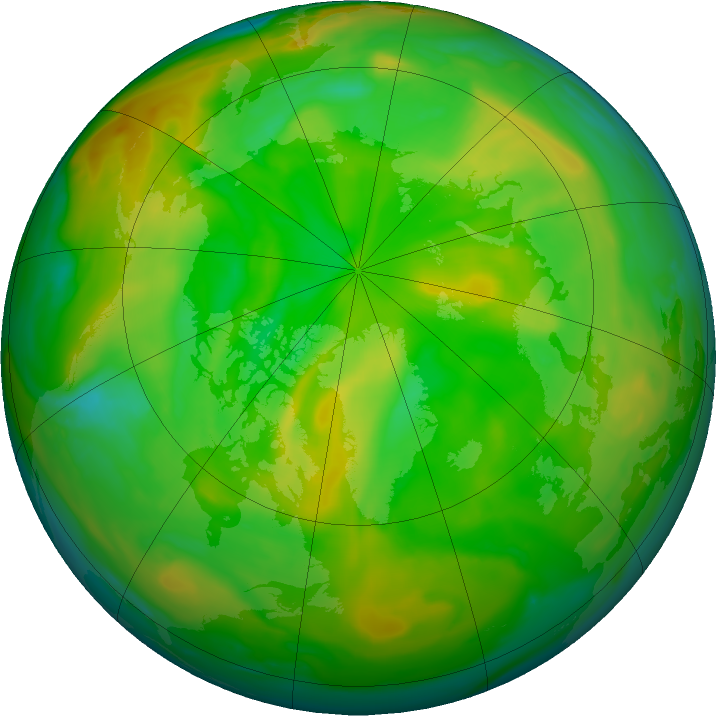 Arctic ozone map for 13 June 2023